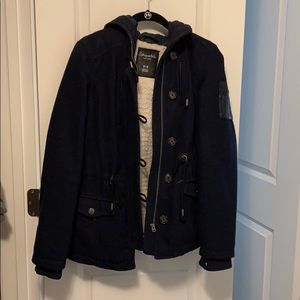 Aeropostale wool hooded coat